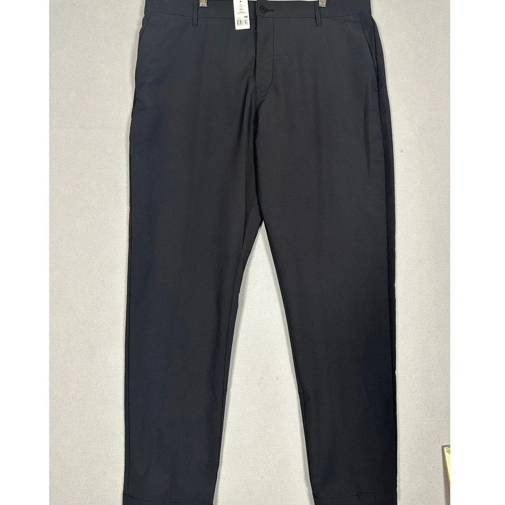 NEW Banana Republic Pants Mens 40X30 Black Performance Chino Flat Front Pockets